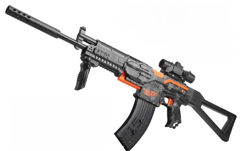 Игрушечный автомат NERF AK105 на мягких шарах аккумуляторный 102 см черный Игрушечный автомат NERF AK105 на мягких шарах аккумуляторный 102 см черный