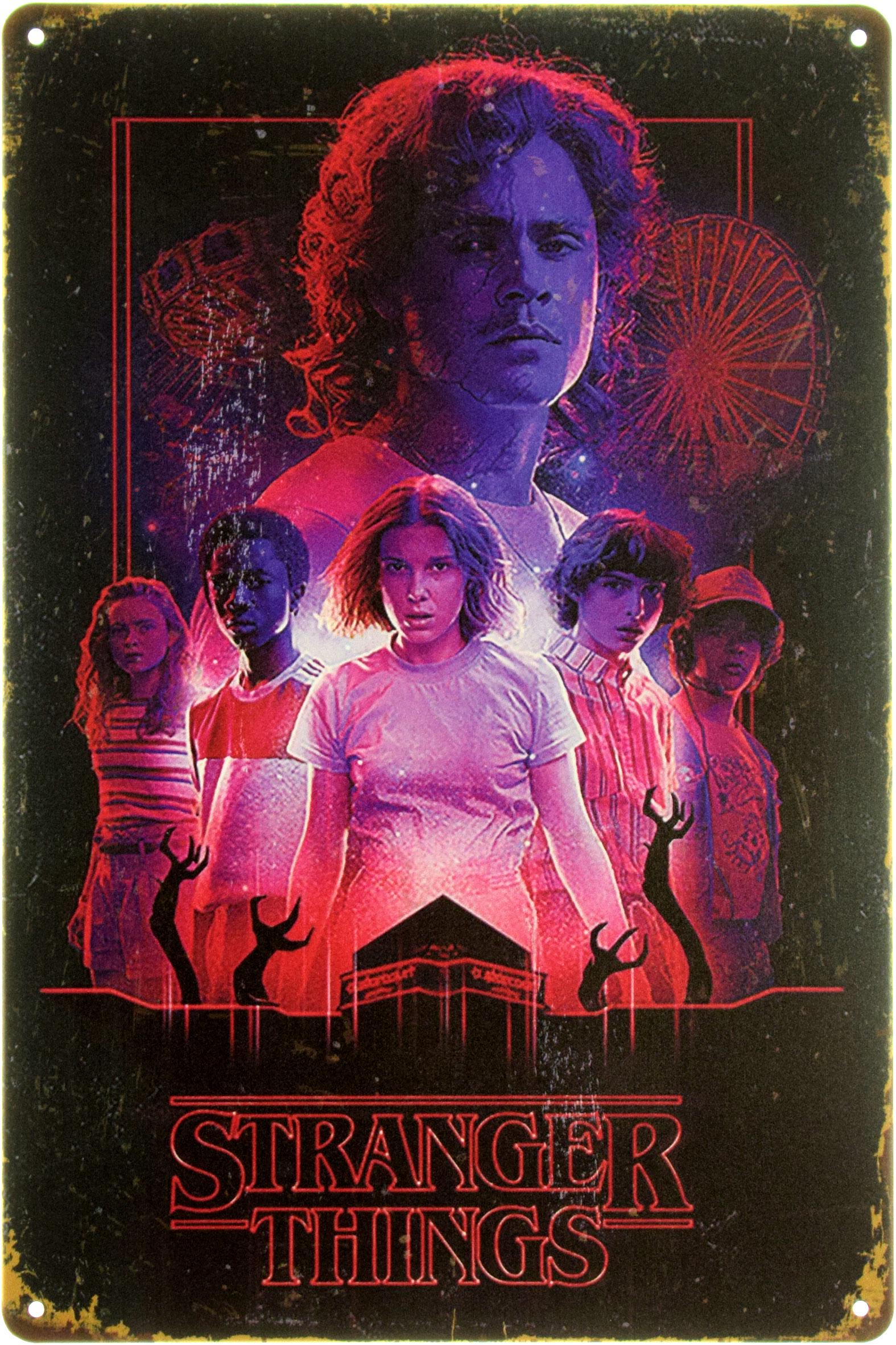 Табличка металлическая "Stranger Things" 20x30 см (ms-104048)
