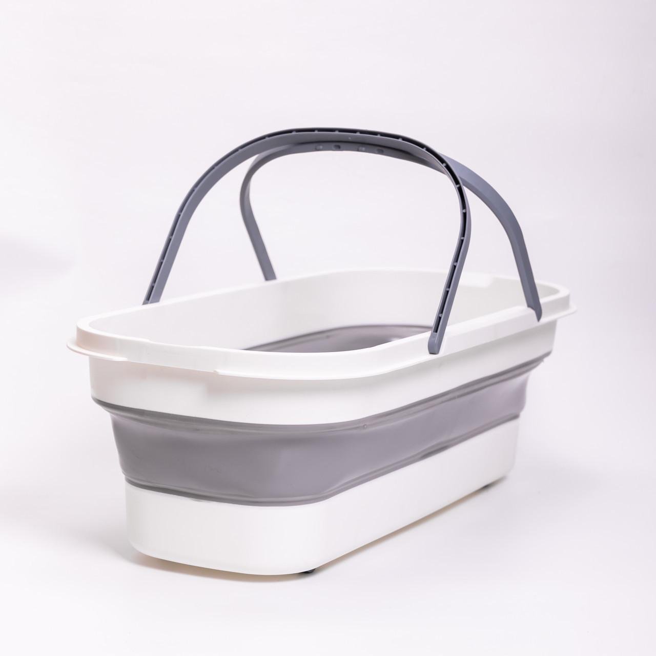 Ведро-таз складное из пластика с силиконовыми вставками HP-35015-2 (A-035208) - фото 4 Ведро-таз складное из пластика с силиконовыми вставками HP-35015-2 (A-035208) - фото 4