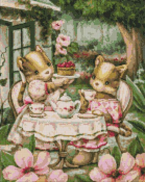 Алмазная мозаика Идейка Чаепитие подружек 40x50 см (Id-AMO7593)