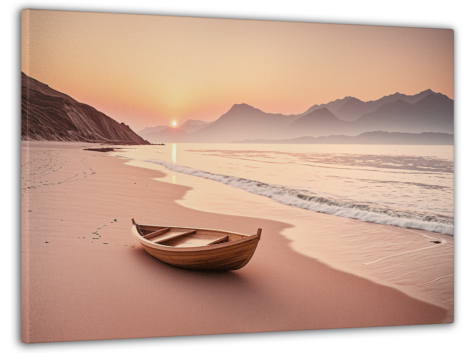 Картина на полотні Mako човен на заході сонця 60x100 см (MK10504)