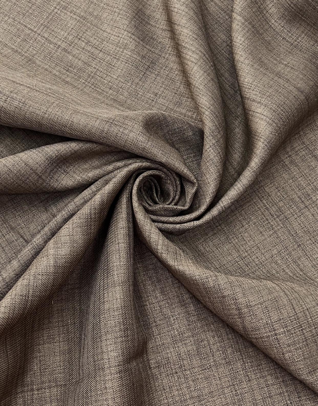 Штора Blackout ленная однотонная с подкладкой на тесьме 6 см 150х270 см Светло-коричневый (21309-1456-T47)