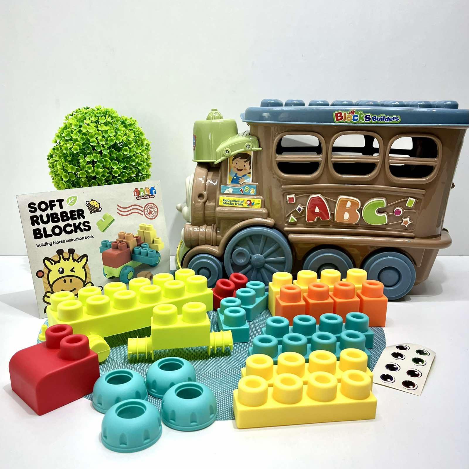 Конструктор JDLT Поезд-каталка 22 дет. (6060)