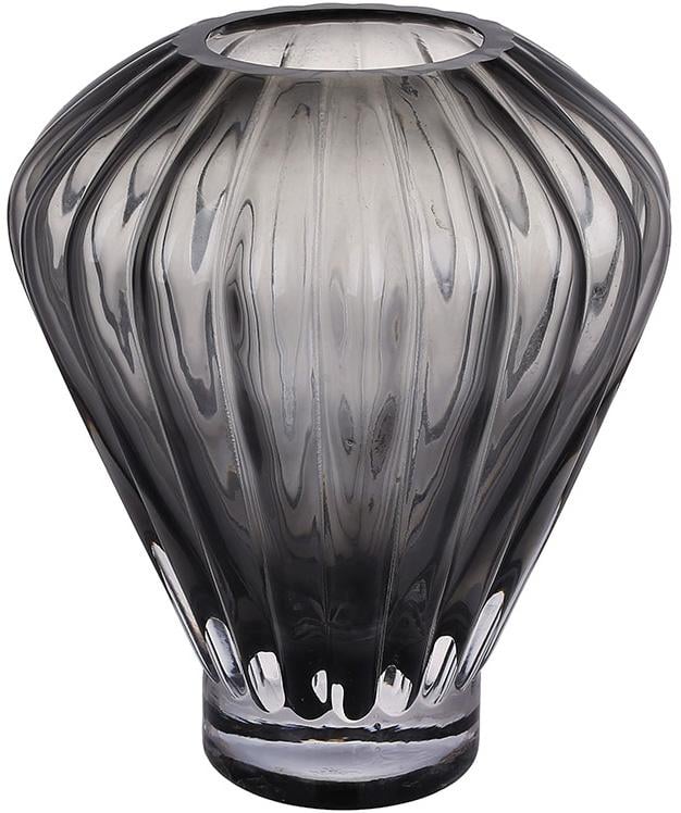 Ваза стеклянная Toulouse 16х20 см Серый