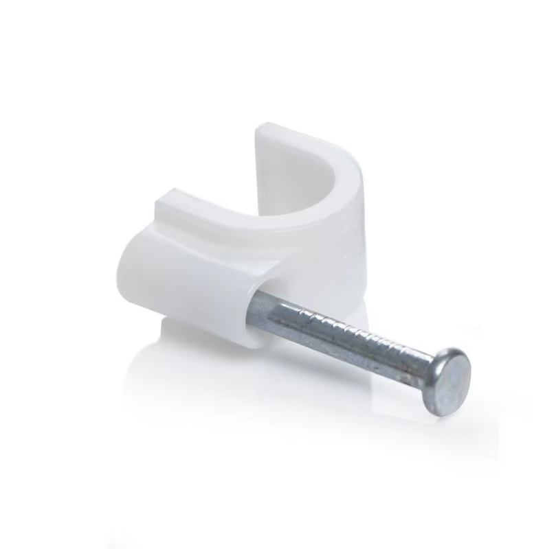 Скобы для кабеля круглые пластиковые 100 шт./уп. 5 мм Белый (26839746)