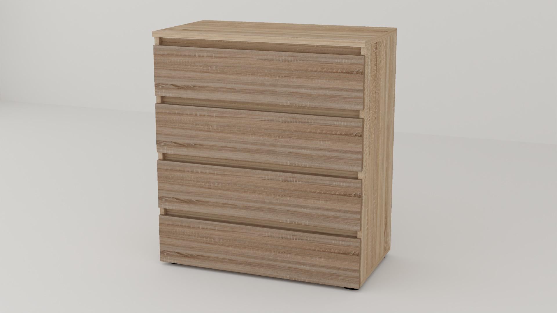 Комод Алекса СН-4/45 80х45х90 см Дуб сонома трюфель/Дуб сонома