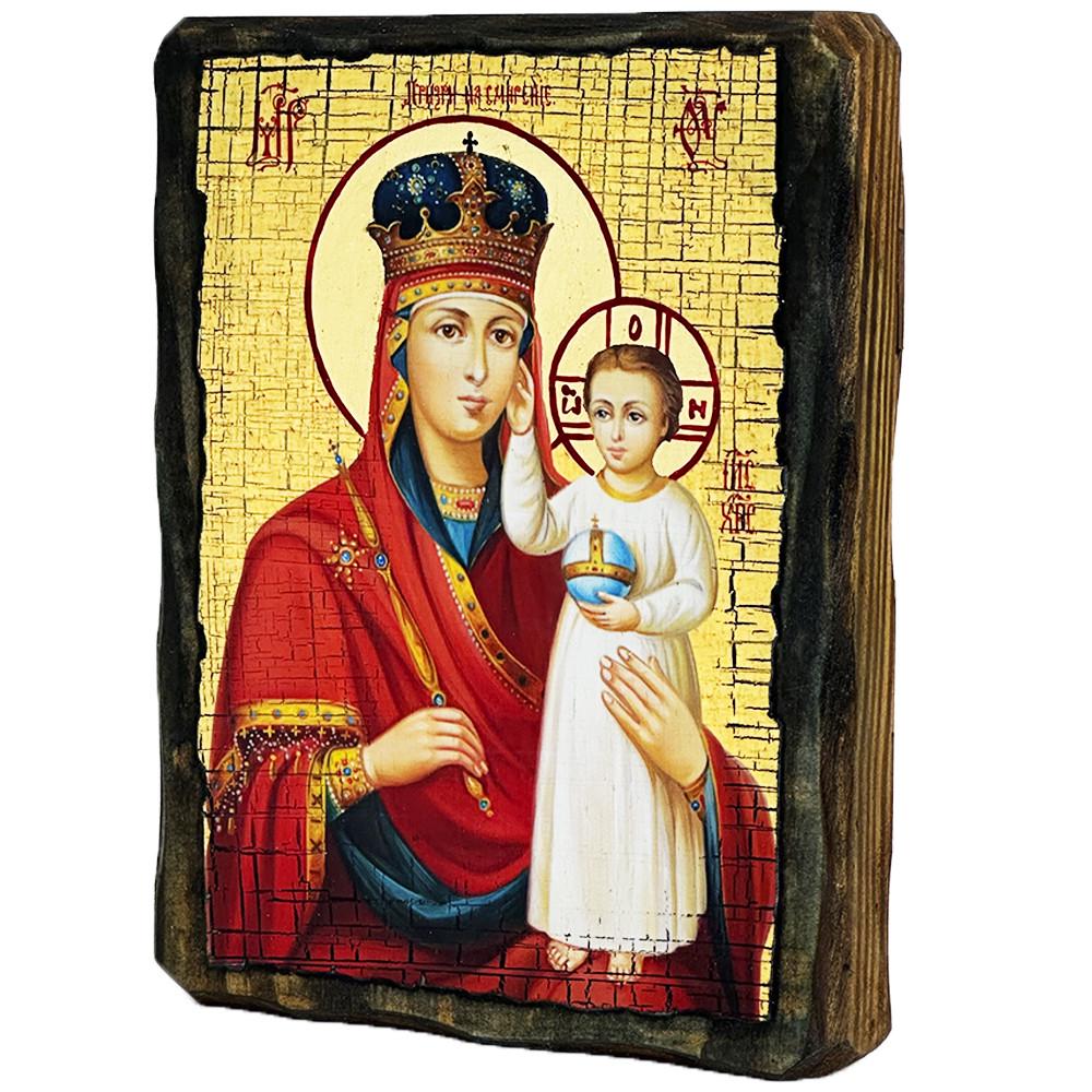 Ікони вінчальні Богородиця Призри на смиренність і Спаситель під старовину (1959-13x17) - фото 2 Ікони вінчальні Богородиця Призри на смиренність і Спаситель під старовину (1959-13x17) - фото 2