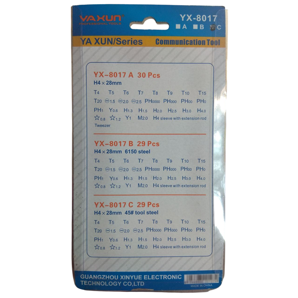 Отвертка с набором битов YA XUN YX-8017C для ремонта электроники 29 пр. Blue (110292) - фото 5