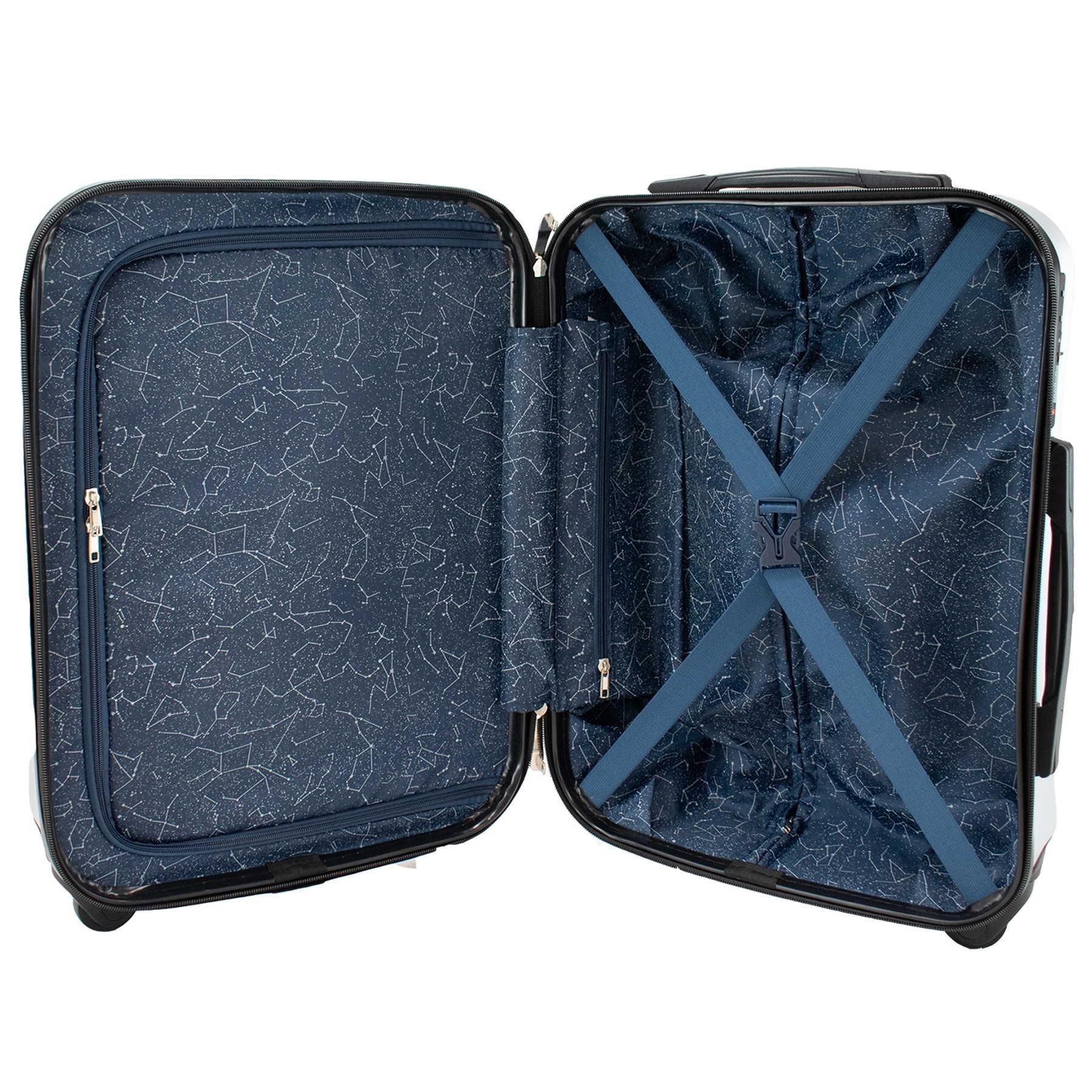 Чемодан имел ручную кладь SEMI LINE 20" NASA ABS-пластик S Серебряный (T5797-1) - фото 6