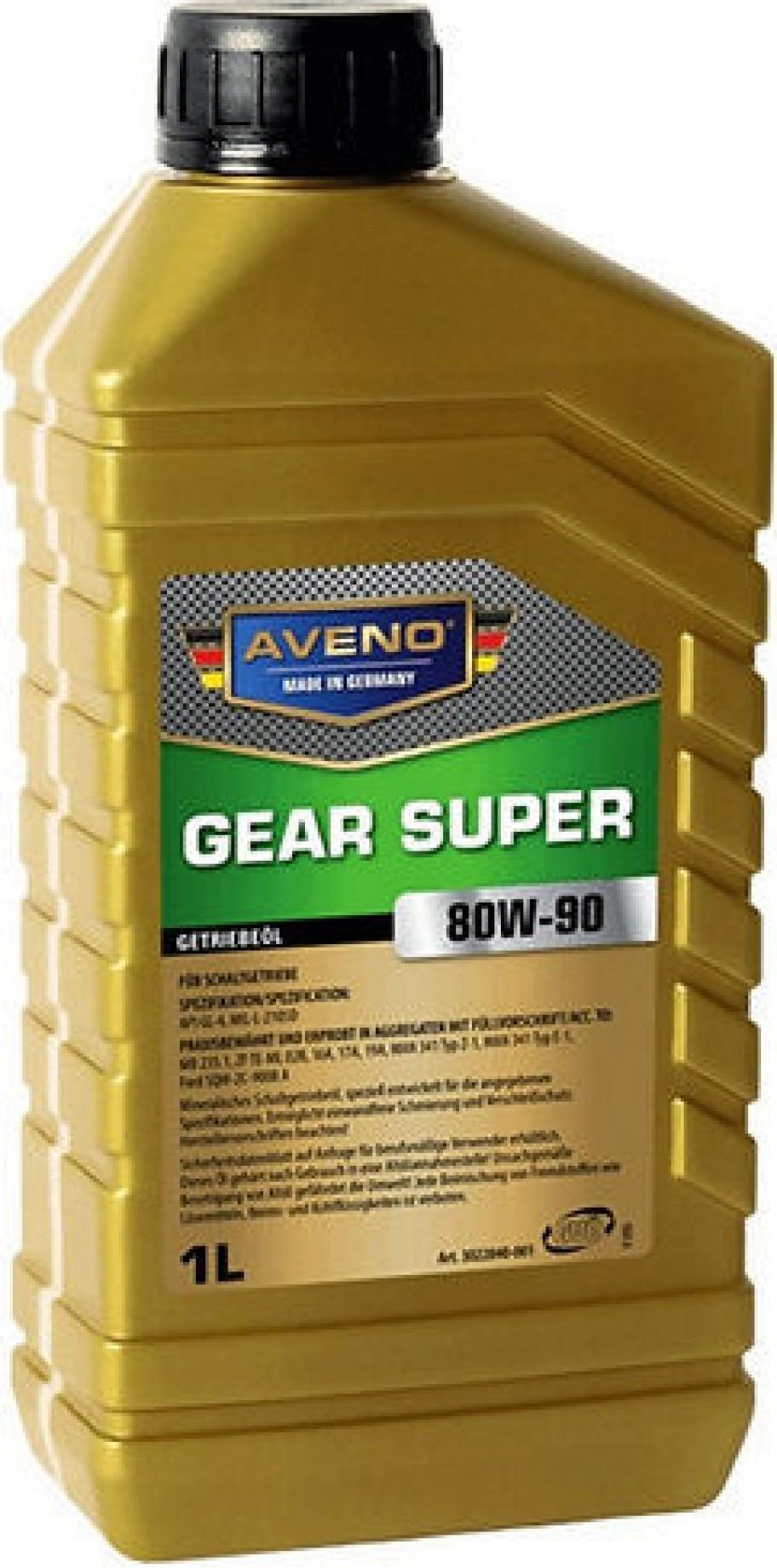 Трансмісійне мастило AVENO Gear Super 80W90 GL4 1 л (0002-000201-001)