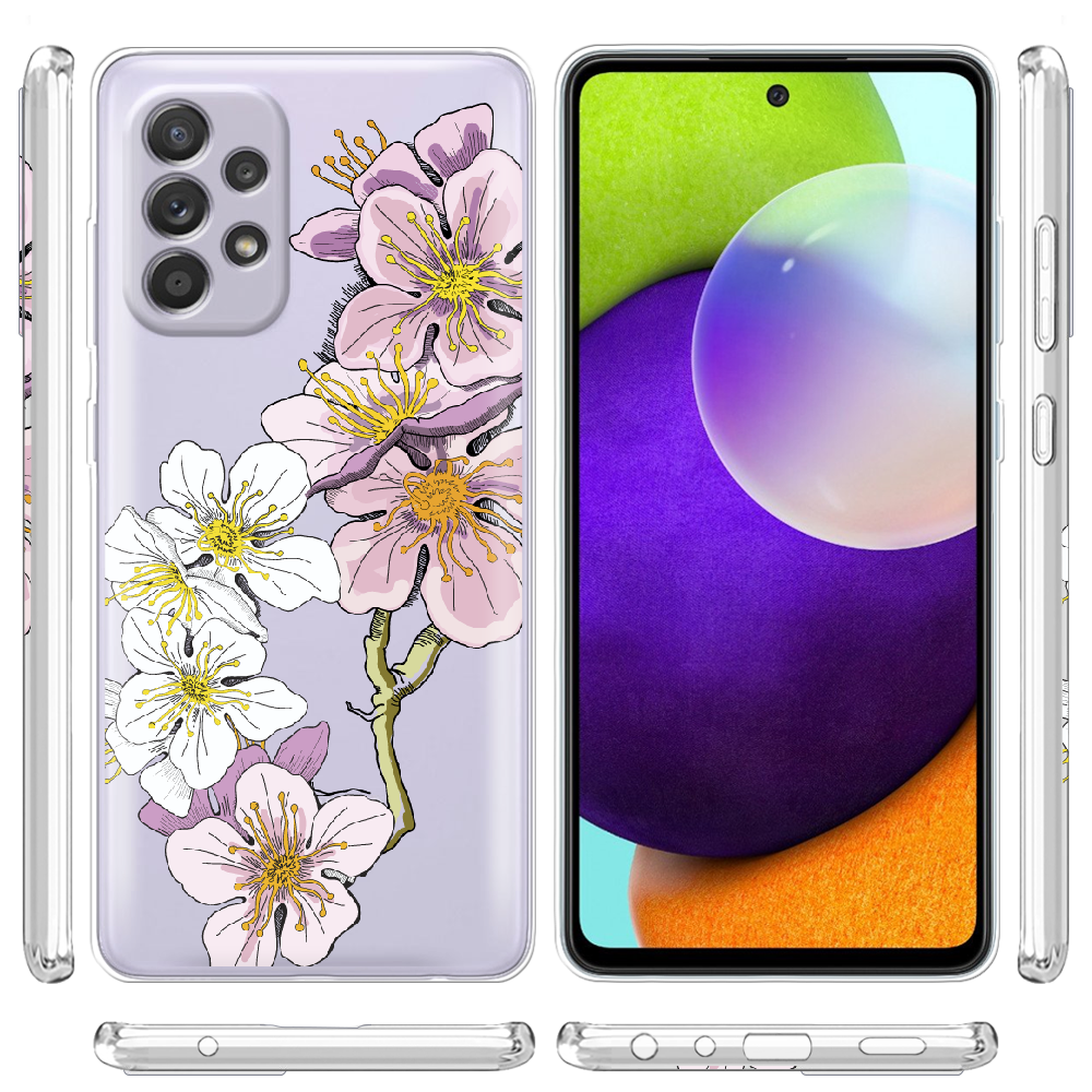 Чехол BoxFace Samsung A525 Galaxy A52 Cherry Blossom Прозрачный силикон (42075-cc4-42075) - фото 3