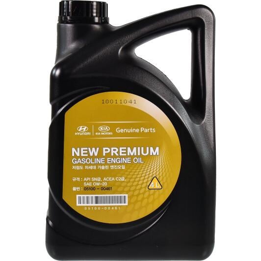 Моторное масло Mobis New Premium Gasoline 0W-20 4 л (0510000461)