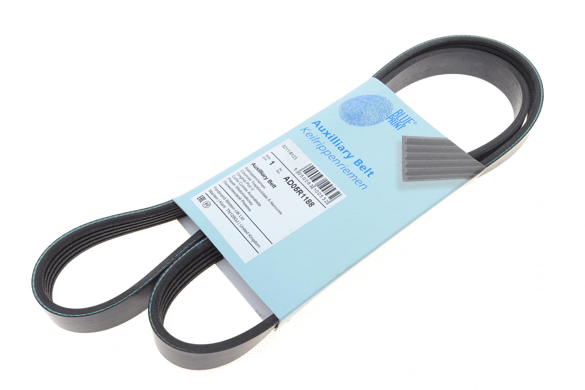 Ремень генератора BLUE PRINT Fiat Palio 1.2 97-/Land Rover Freelander 1.8i 98-06/Toyota Corolla 2.0 D-4D 97-04 (AD05R1188)