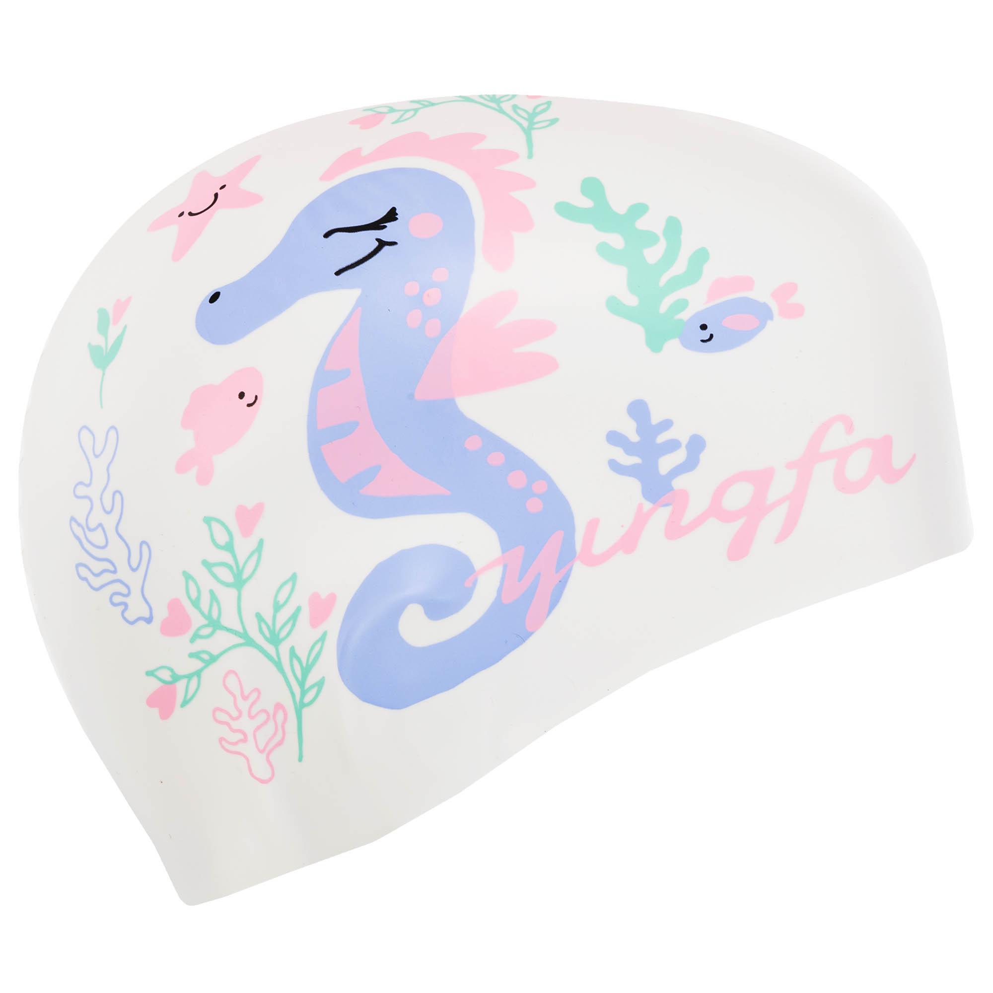 Шапочка для плавання дитяча YINGFA K0012 силіконова Світло-рожевий (K0012_Светло-розовый) - фото 3