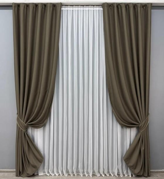 Комплект штор шенил 1,5х2,7 м 2 шт. Кофейный (1591ш 33-0556) Комплект штор шенил 1,5х2,7 м 2 шт. Кофейный (1591ш 33-0556)