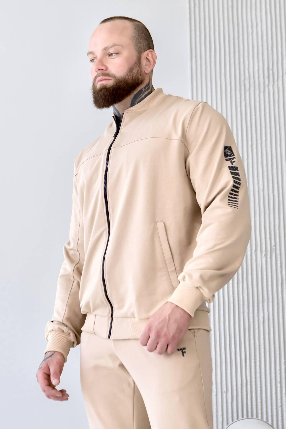 Бомбер мужской TOTALFIT L Капучино (12323309) - фото 3 Бомбер мужской TOTALFIT L Капучино (12323309) - фото 3