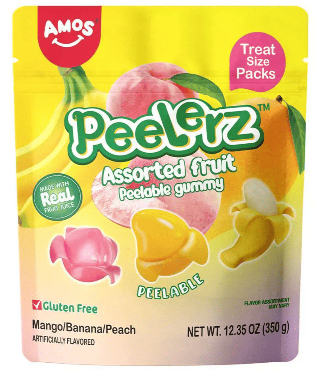 Цукерки желейні Amos Peelerz Assorted Fruit Peelable Gummy 350 г (3008245677)