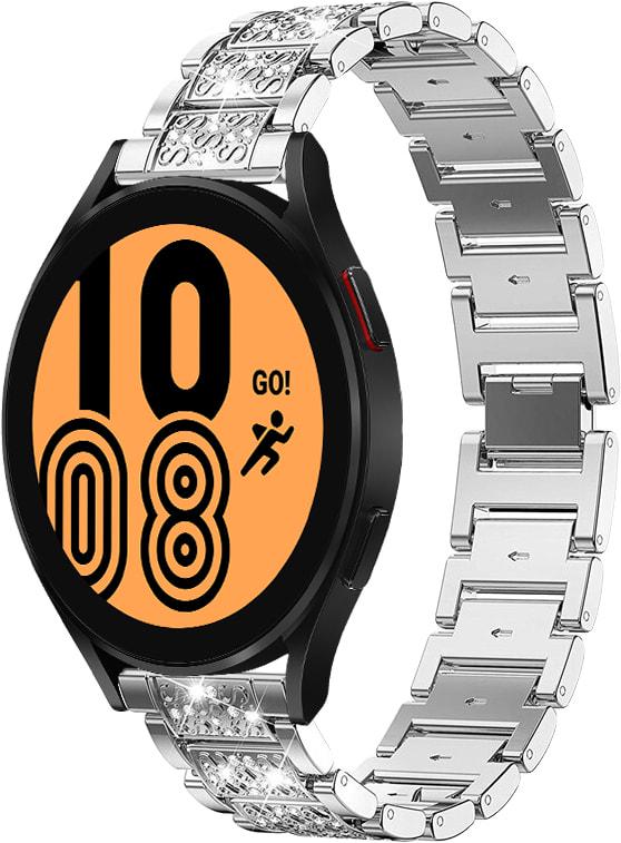 Браслет металлический Glam для Galaxy Watch 4 44 мм Silver (32793-59)