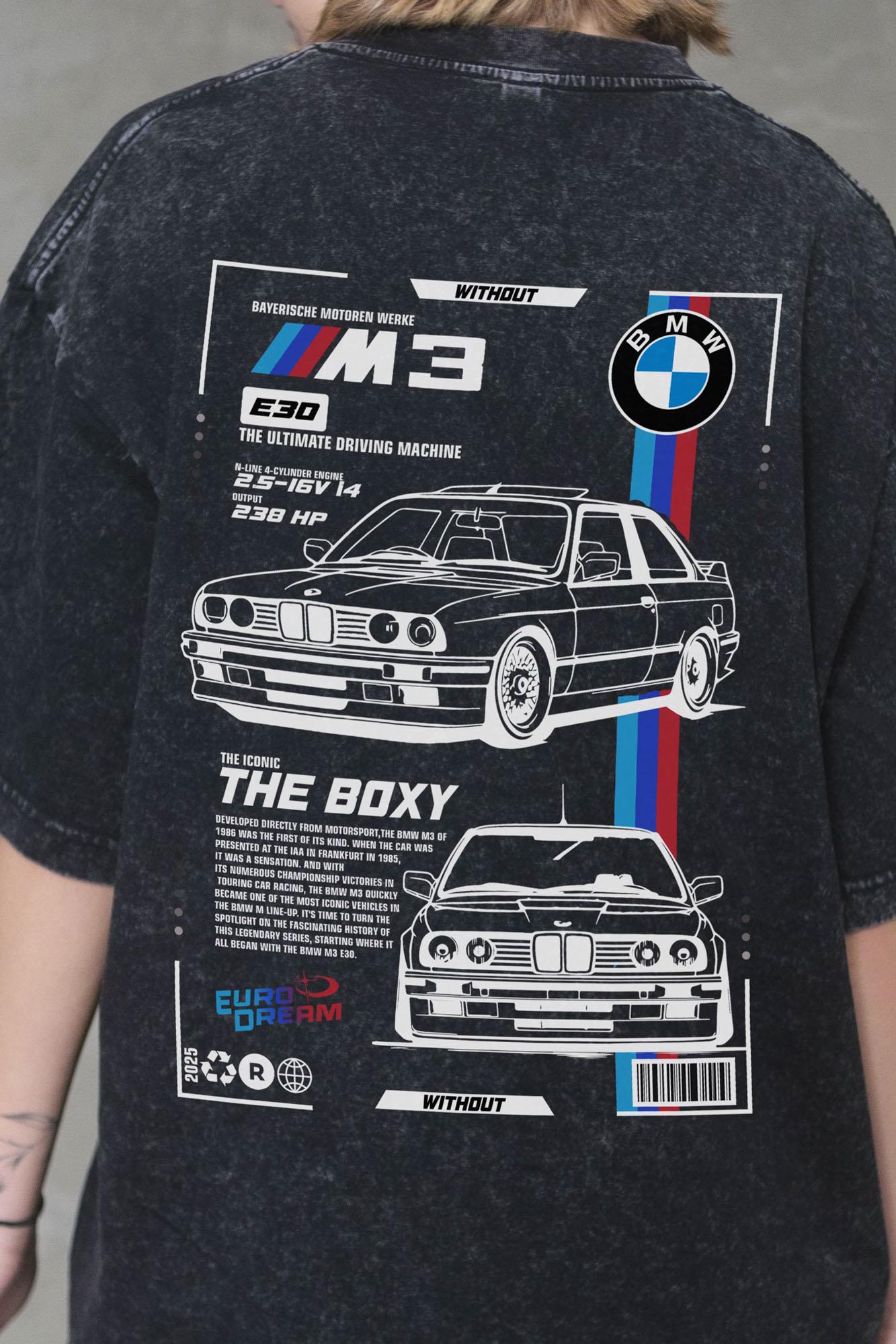 Футболка виварена Without Washed Оверсайз з принтом BMW L/XL Black (L/XL 8056130 8056131) - фото 6 Футболка виварена Without Washed Оверсайз з принтом BMW L/XL Black (L/XL 8056130 8056131) - фото 6