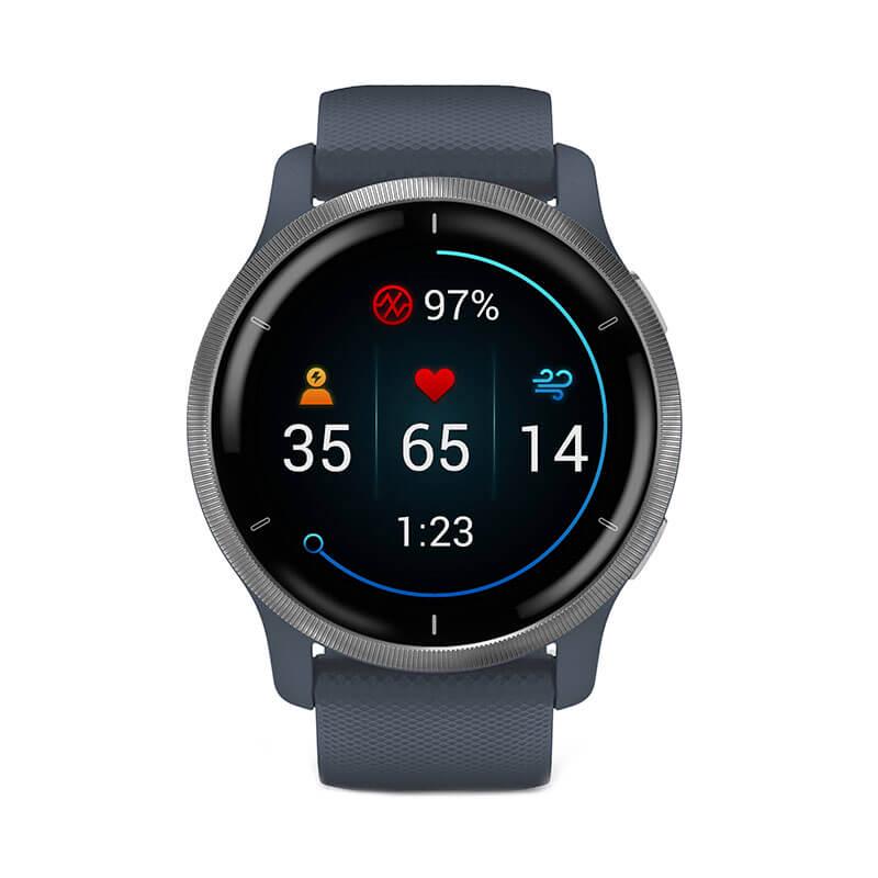 Спортивные часы GARMIN Venu 2 Silver/Granite blue - фото 3