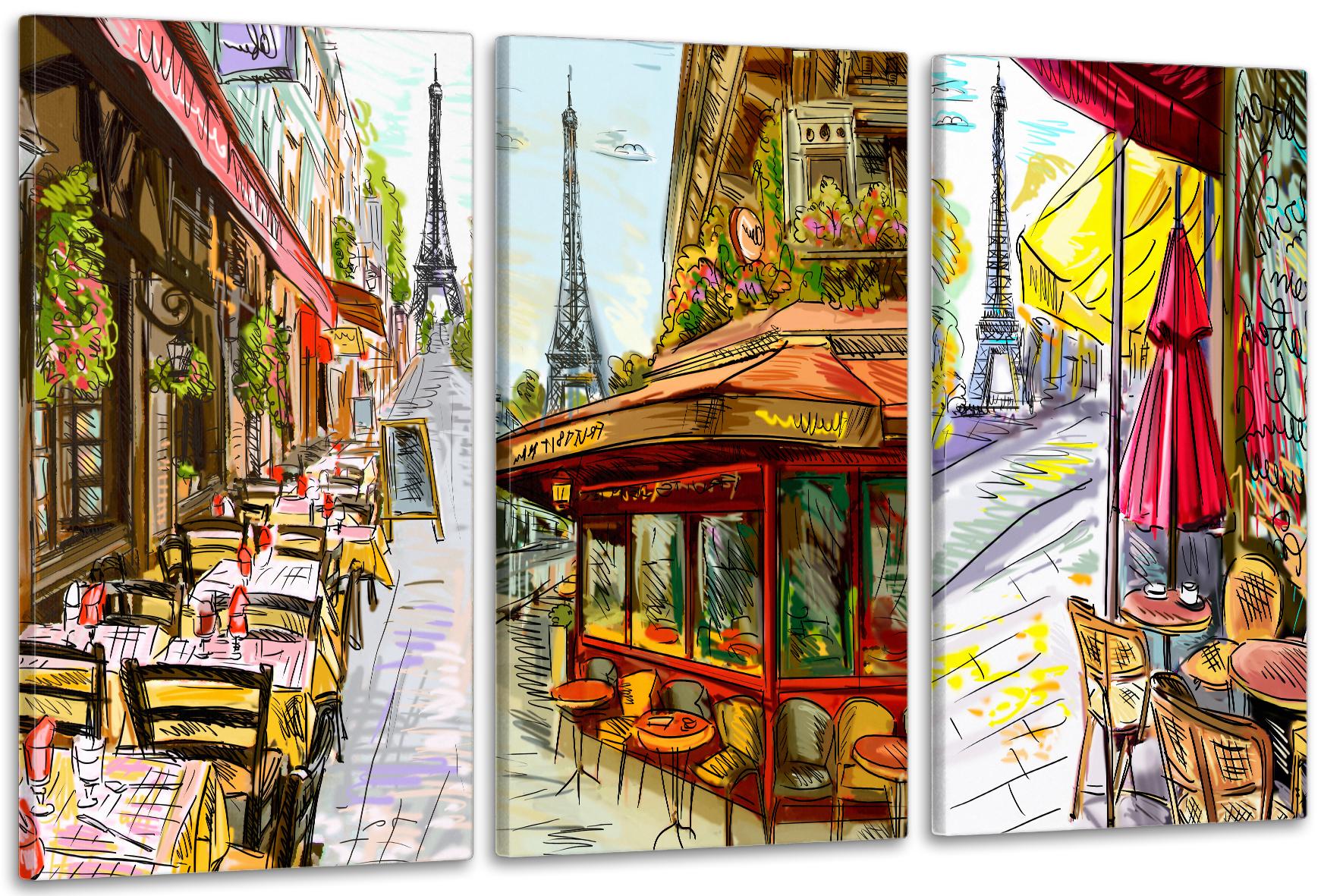 Картина модульная в гостиную/спальню Франция 100х150 см (ART-283_3A)