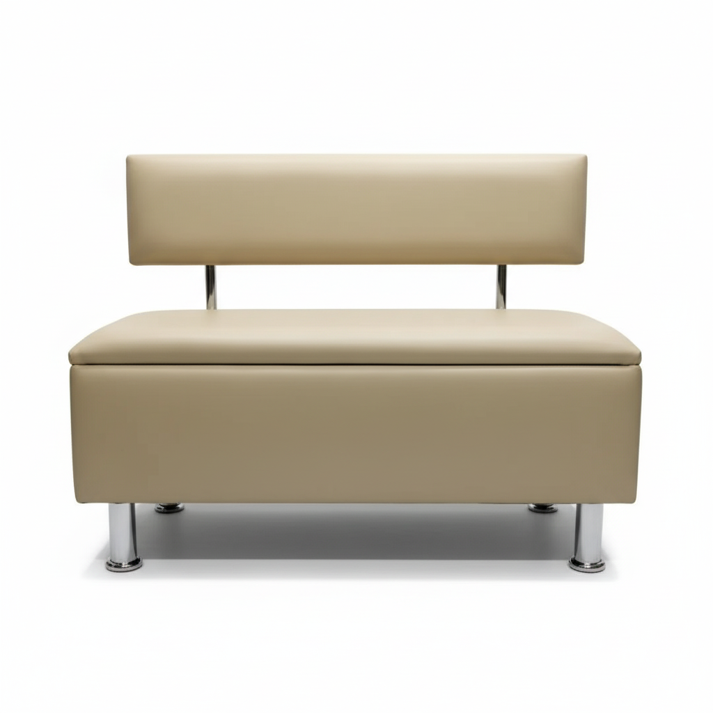 Диван в зону ожидания Сompakt искусственная кожа 120 см Бежевый