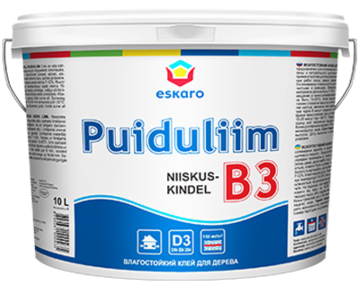 Клей вініл-ацетатний Eskaro PVA D3/B3 столярний 10 л (1702180813) Клей вініл-ацетатний Eskaro PVA D3/B3 столярний 10 л (1702180813)