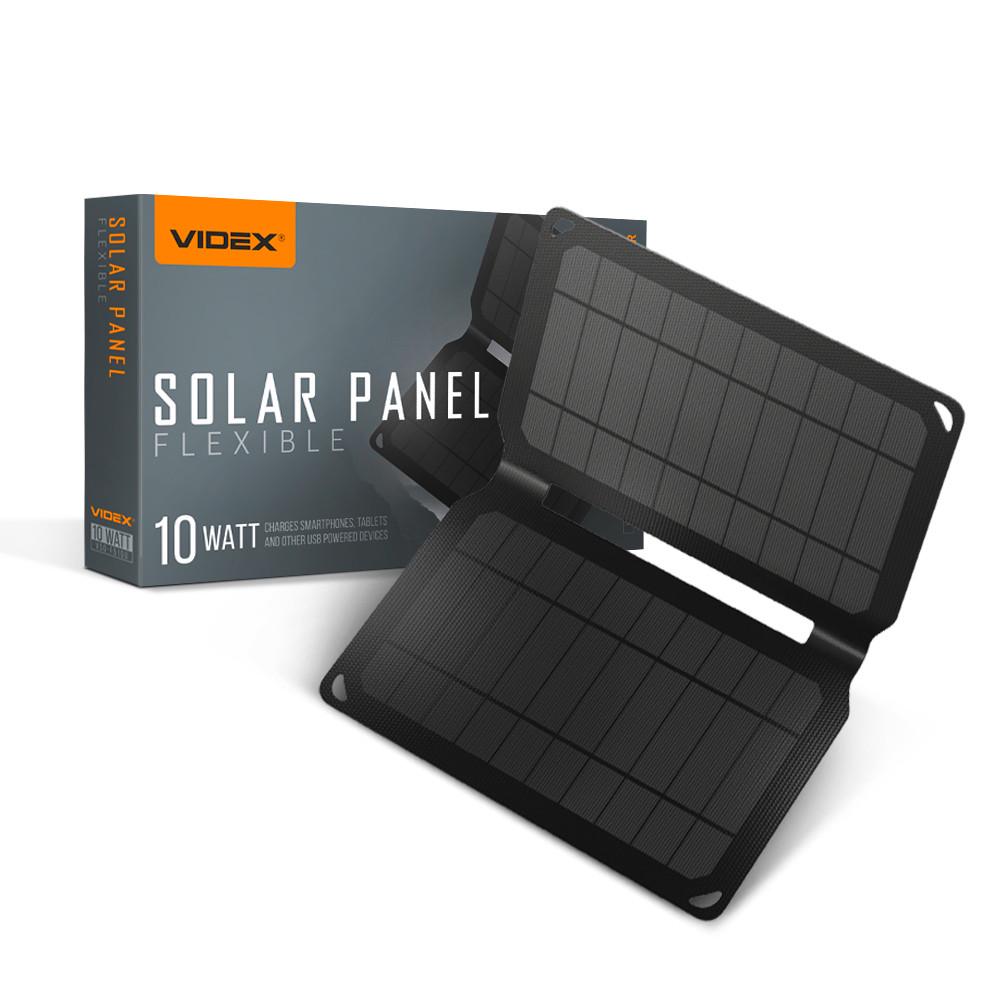 Портативний зарядний пристрій сонячна панель VSO-F510UU 10W Videx