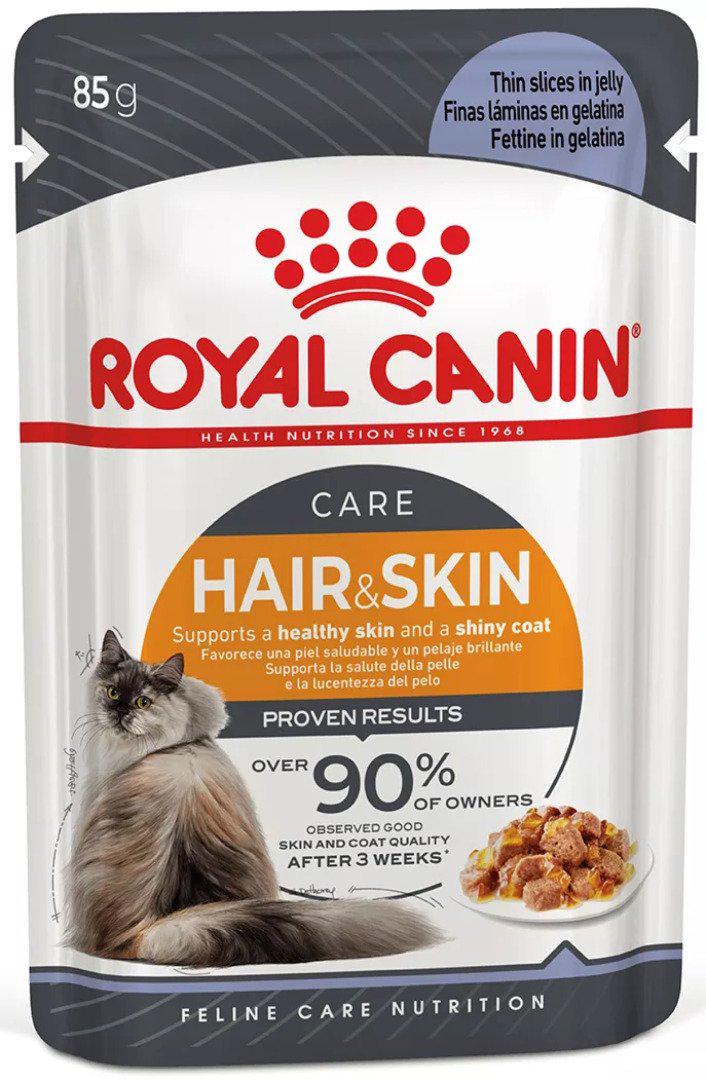 Корм вологий для котів Royal Canin HAIR&SKIN CARE In Jelly 85 г (9003579311721)