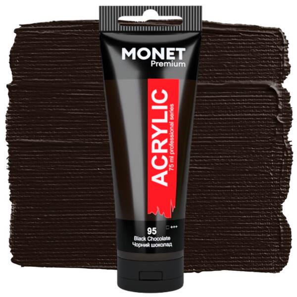 Акрилова фарба Monet 95 75 мл Чорний шоколад (7508595) - фото 1