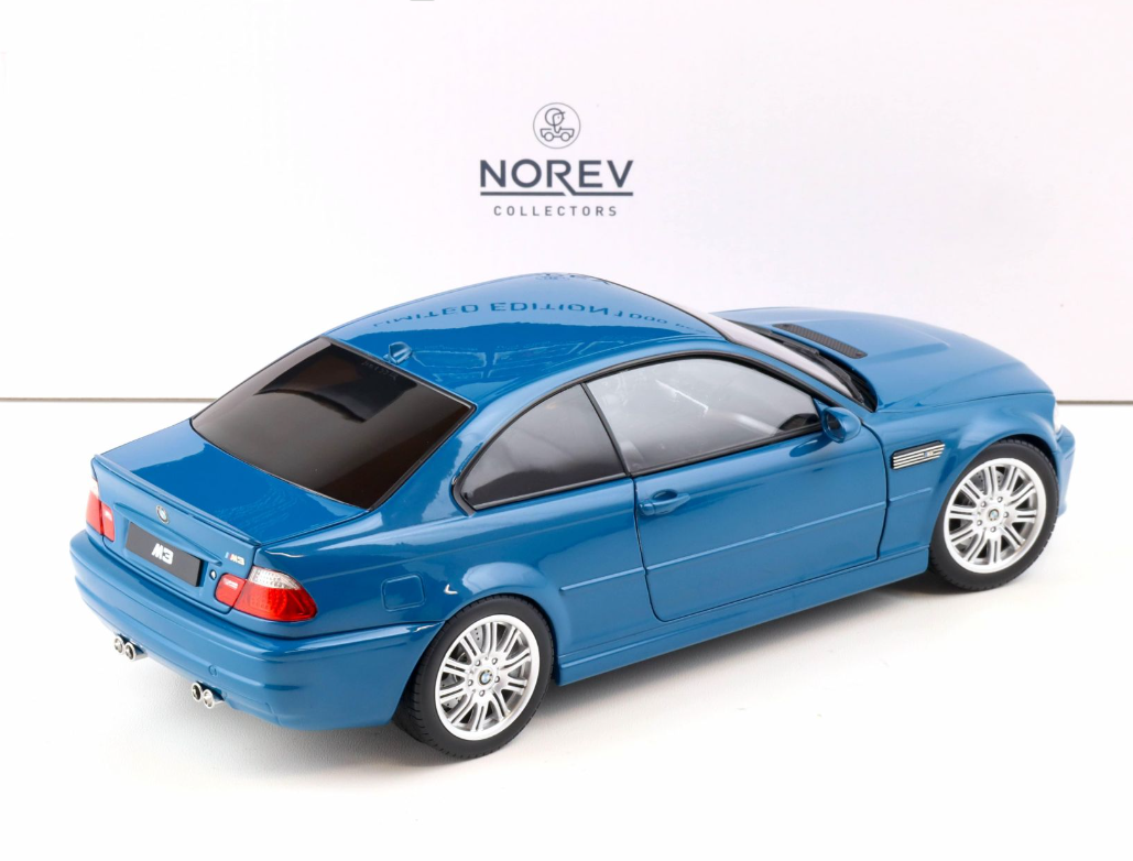 Модель автомобиля Norev 1:18 BMW M3 E46 Coupe 2000 Laguna Seca Blue (183001) - фото 4 Модель автомобиля Norev 1:18 BMW M3 E46 Coupe 2000 Laguna Seca Blue (183001) - фото 4