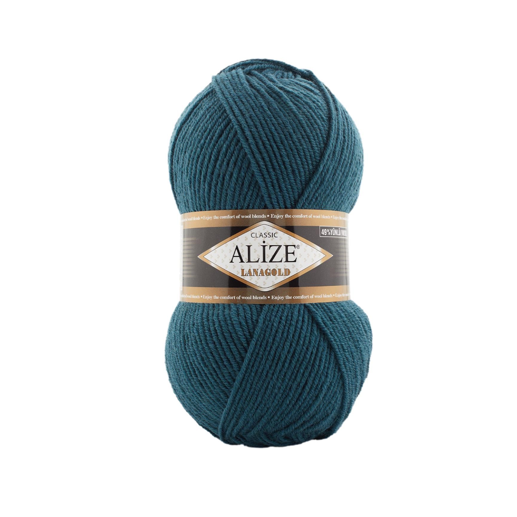 Пряжа Alize Lana Gold 294 Темно-синий (7005)