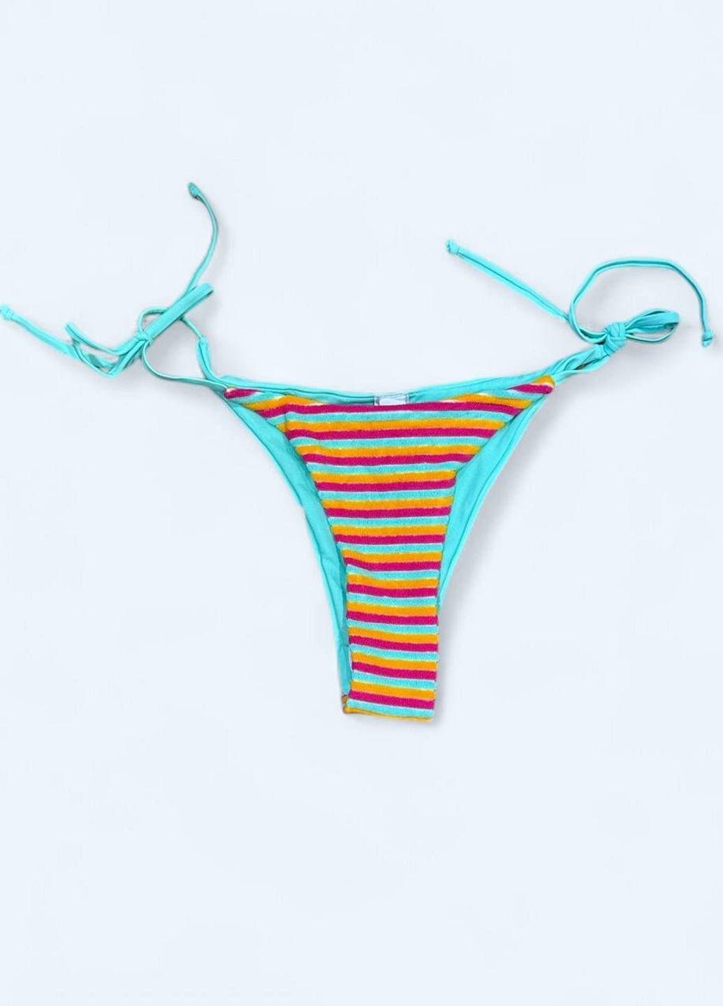 Купальные трусики PRIMARK 7814213 Полоски р. 38 Бирюзовый