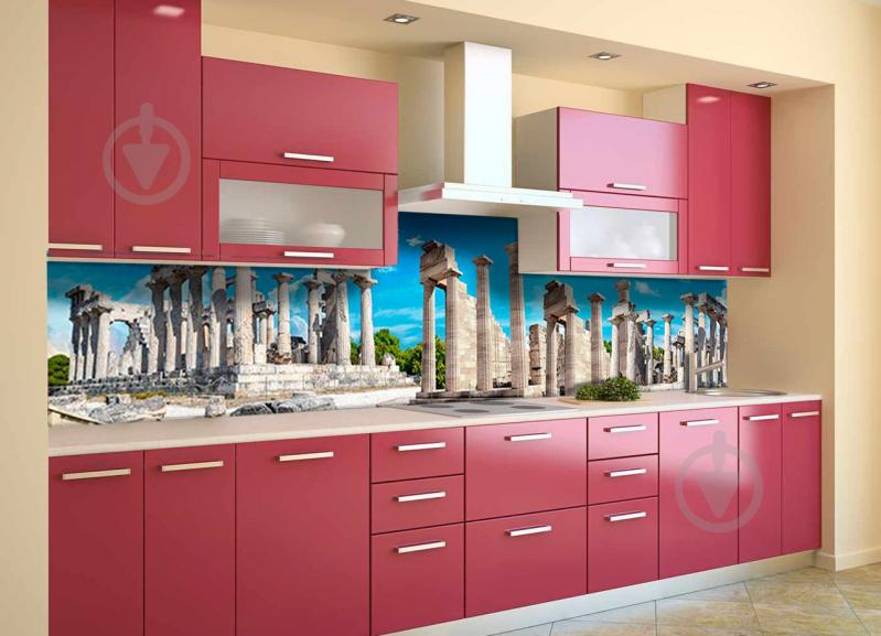 Скинали на кухню Zatarga «Руины Храма» 600х2500 мм виниловая 3Д наклейка кухонный фартук самоклеящаяся Z180873