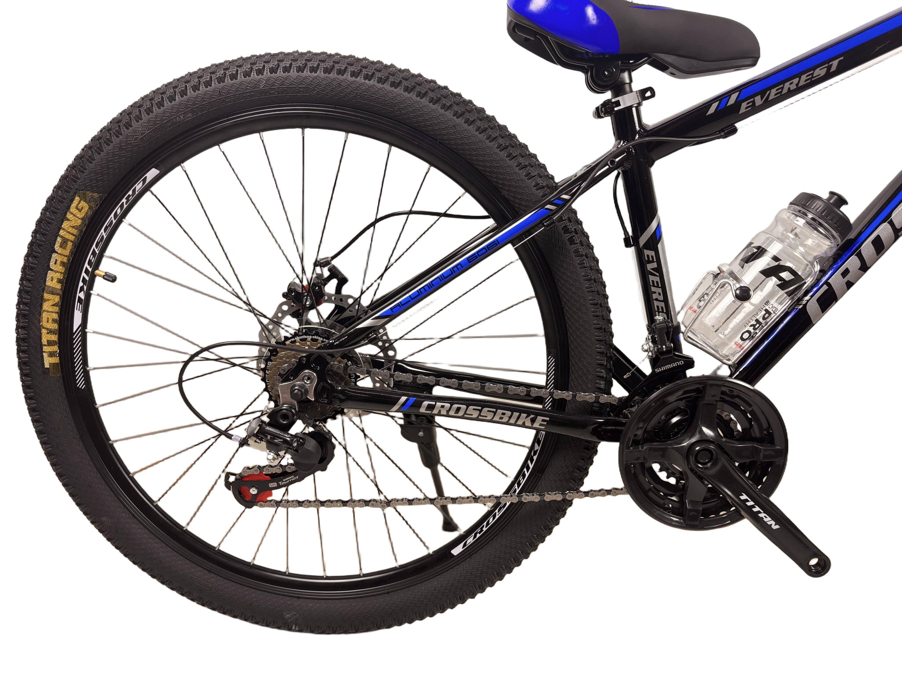 Велосипед CrossBike Everest 27,5" 15" Черно-синий - фото 2 Велосипед CrossBike Everest 27,5" 15" Черно-синий - фото 2