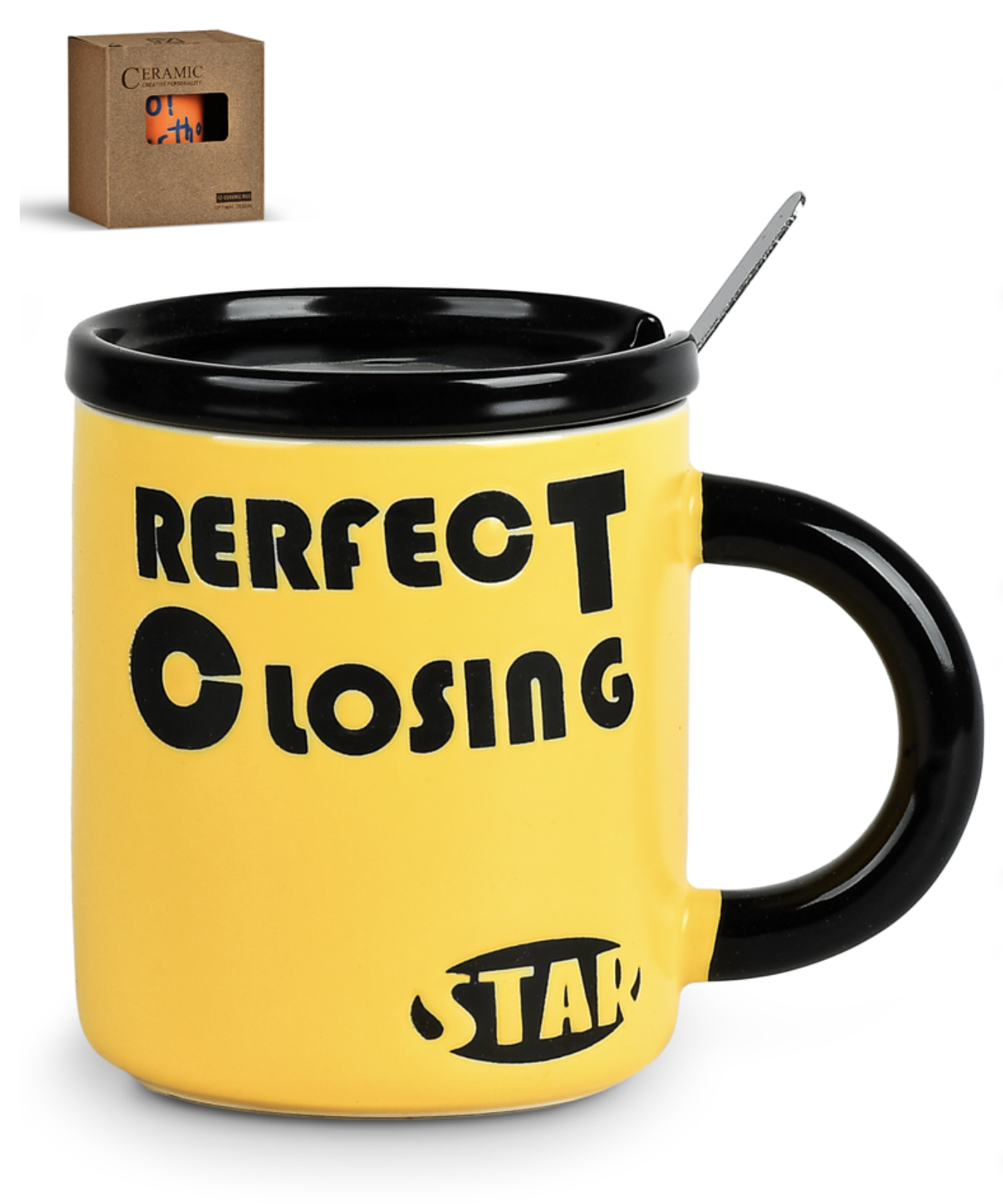 Чашка с крышкой и ложкой Aquarelle 400 мл (R32288)