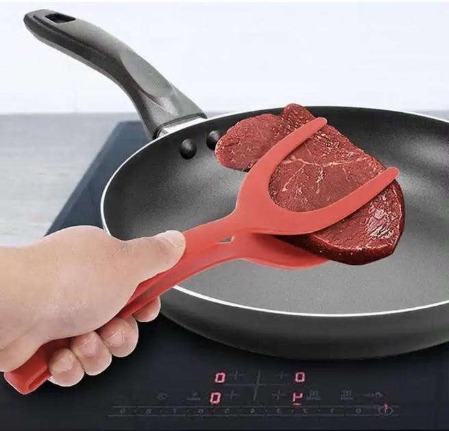 Лопатка кухонная щипцы 2в1 Черный (23705421) - фото 7 Лопатка кухонная щипцы 2в1 Черный (23705421) - фото 7