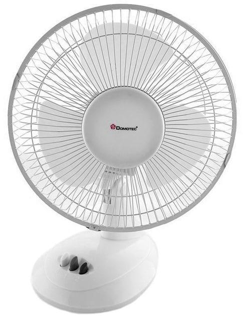 Вентилятор настільний Domotec MS-1624 Fan 30W 2 швидкості 23 см White (000536)