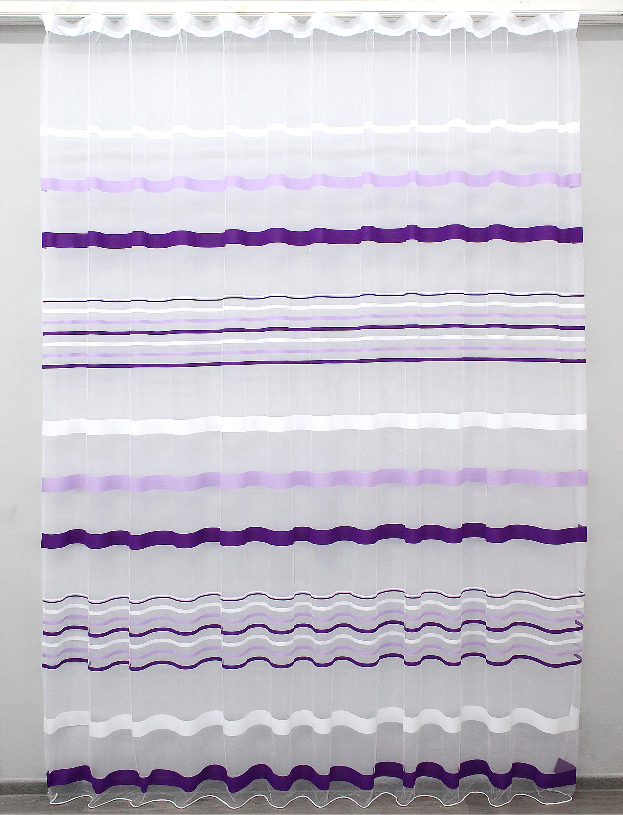 Тюль VR-Textil 1318т Терция фатин 300х270 см Белый/Фиолетовый/Сиреневый (42-0011)