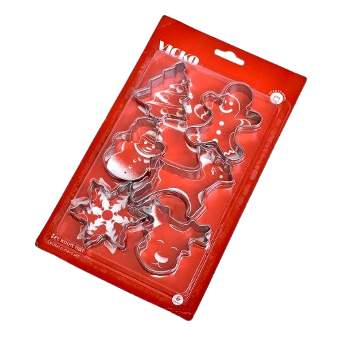 Набор форм для печенья Stenson R90174 Merry Christmas 6 шт. (14069973)