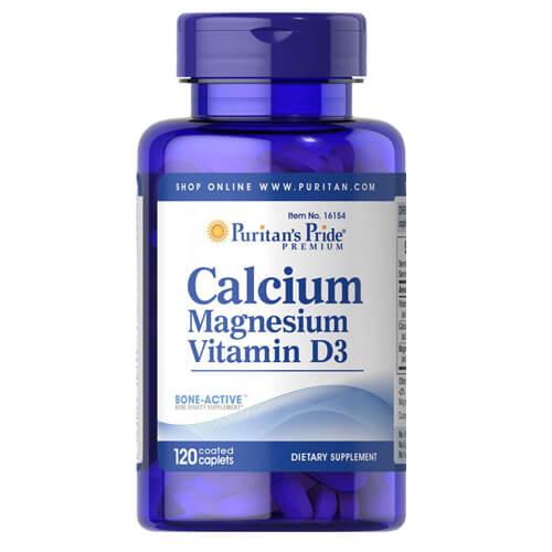Кальций Puritan's Pride Calcium+Magnesium+VitaminD3 120 caplets (16154)