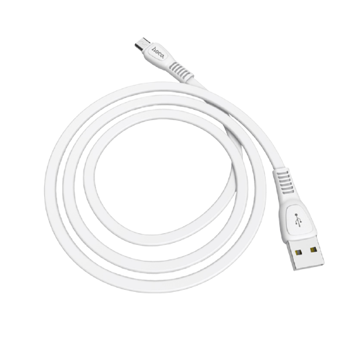 Кабель Hoco Micro USB TPE Flat Noah X40 2,4 A 1 м White (546777)