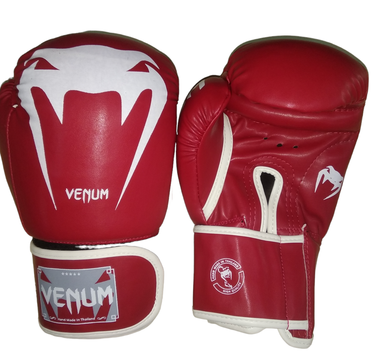 Боксерские перчатки Lev Sport VENUM стрейч р. 8 Красный/Белый (8585053829379)