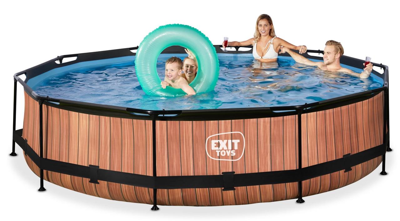 Бассейн каркасный Exit Toys с наземным куполом 360х76 см Дерево (2448918038) - фото 4 Бассейн каркасный Exit Toys с наземным куполом 360х76 см Дерево (2448918038) - фото 4