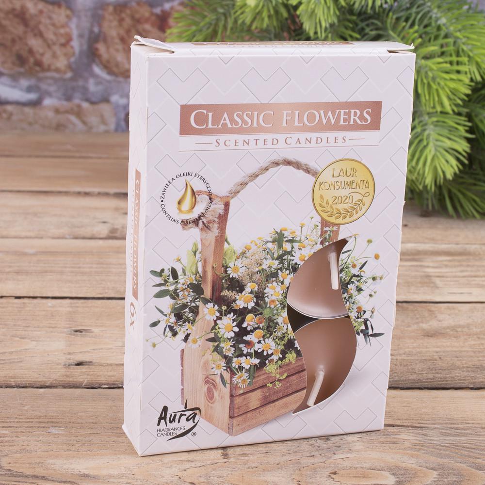 Аромасвечки таблетки Classic flowers 6 шт. (462-37)
