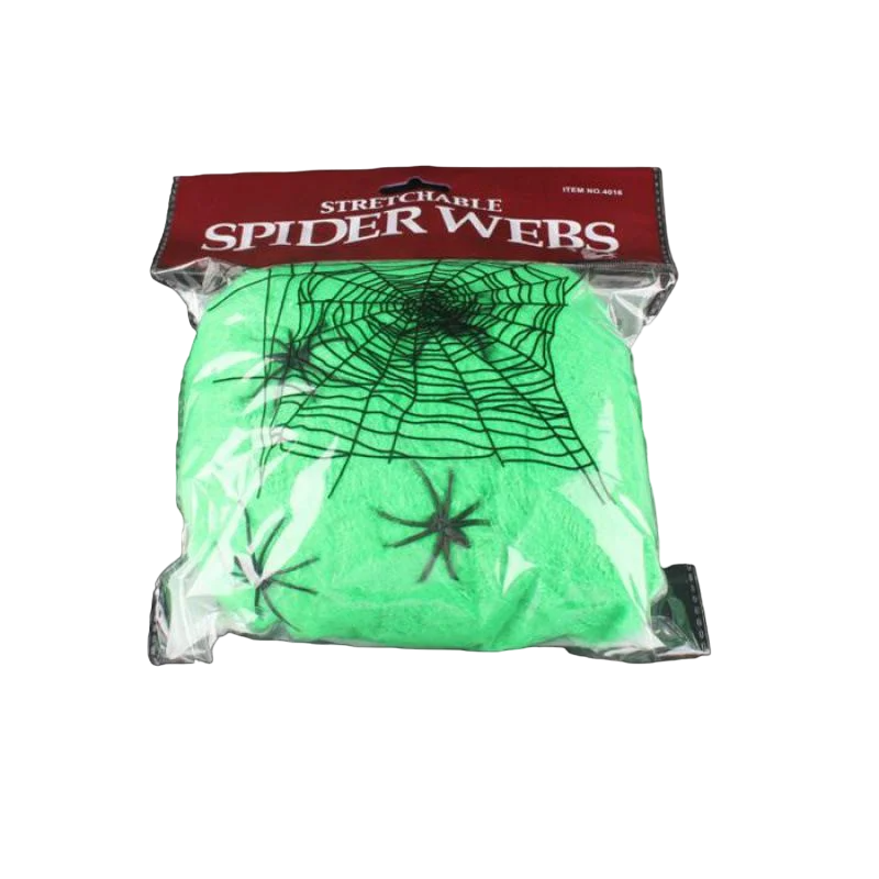 Паутина на Хэллоуин декоративная 20 г Зеленый (2990)