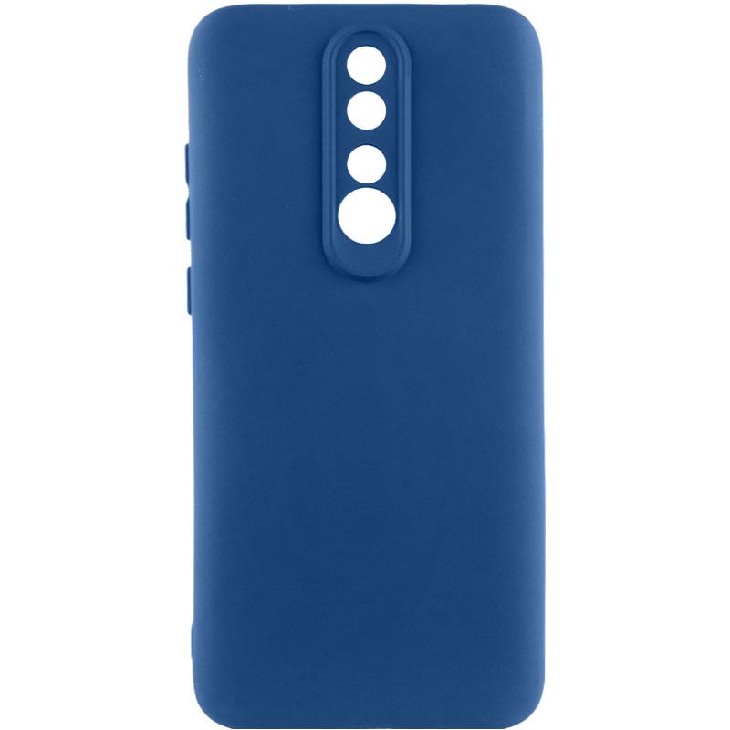Противоударный чехол TPU GETMAN Liquid Silk Full Camera для Xiaomi Redmi 8 Синий / Navy Blue