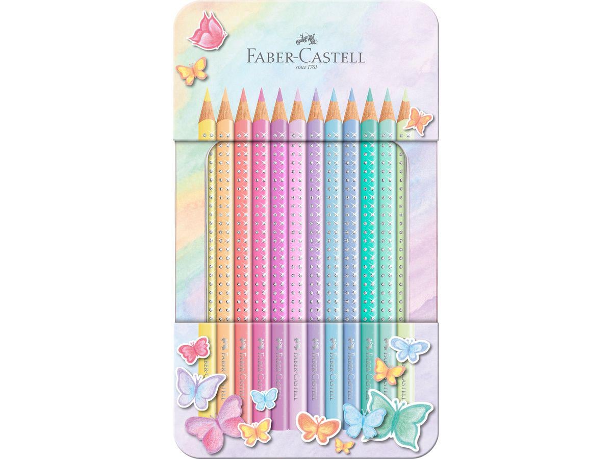 Набор цветных карандашей Faber-Castell Sparkle металлическая коробка 12 цветов (201910)