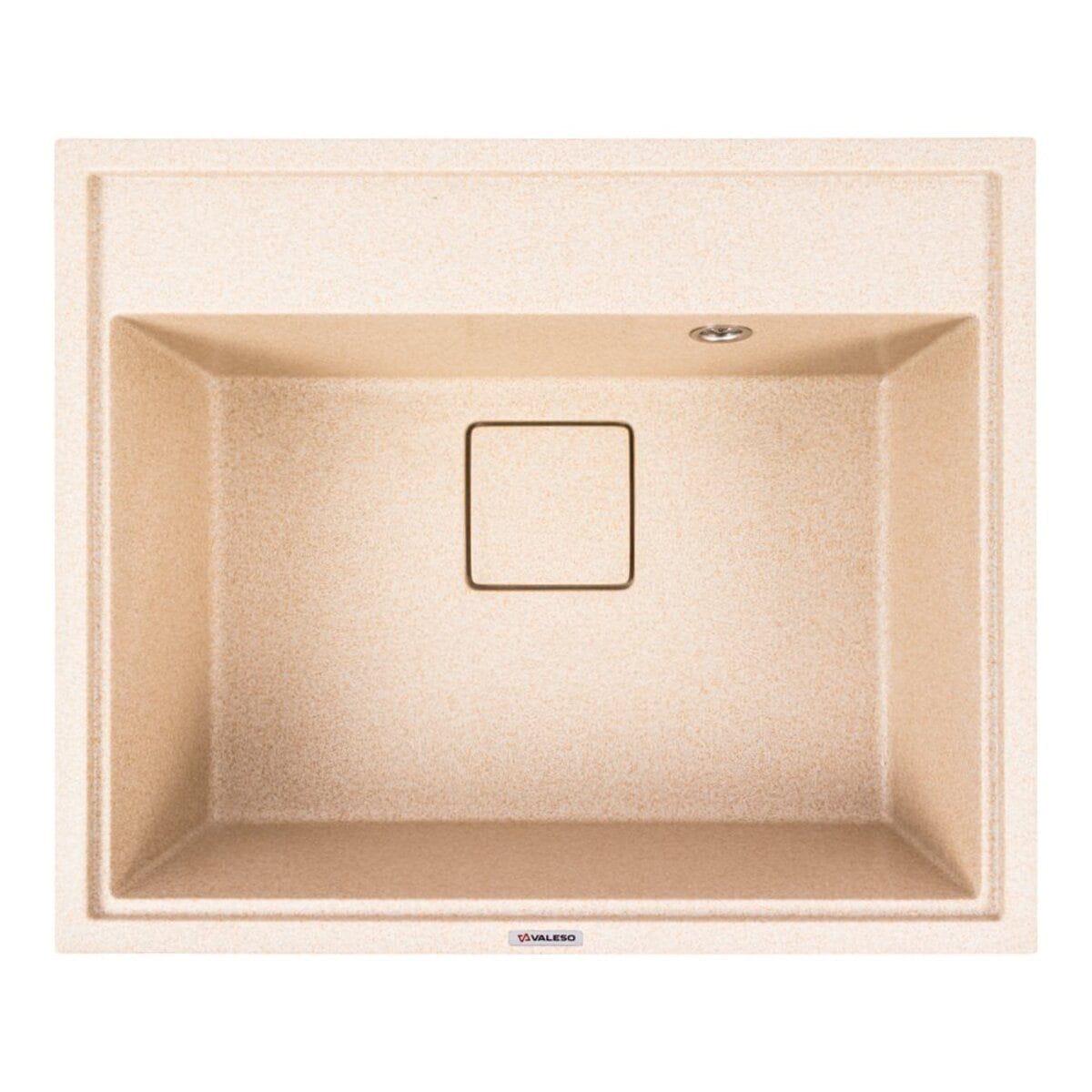 Мойка гранитная Valeso Sherlit 600х500 врезная прямоугольная Сафари матовый (PLTM-SP000049249)