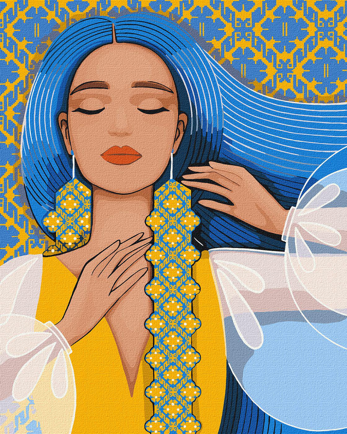 Картина по номерам Идейка Изысканная украинка 40x50 см (KH2581)